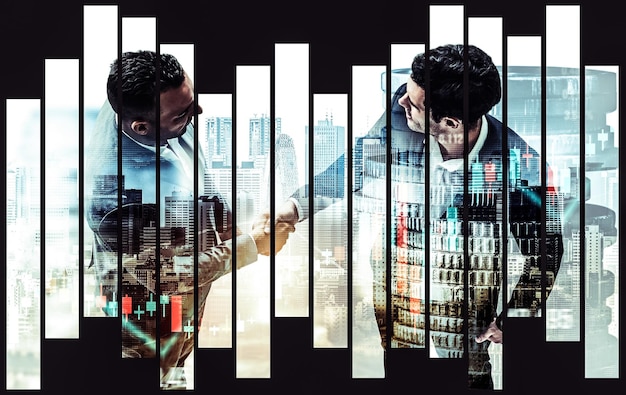 A split-screen image showing a thriving business on one side and a struggling business on the other, symbolizing the varying impacts of interest rate hikes on different companies.